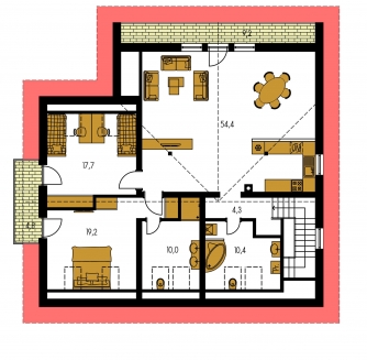 Plan de sol du premier étage - PREMIER 158